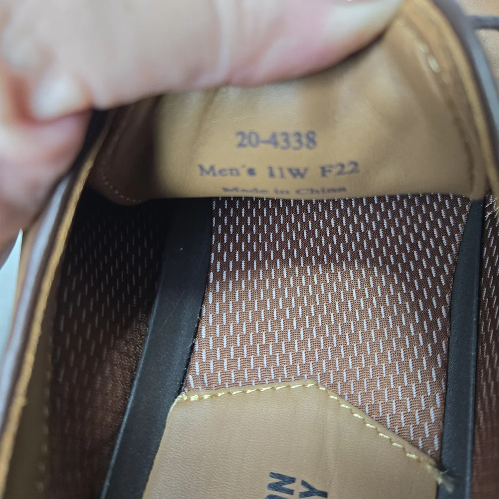 Johnston & Murphy Upton Tan Oiled Full-grain Leather Oxford Loafers Size 11 Wide